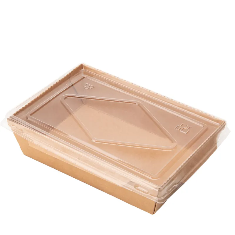 Umwelt freundliche Boxbento Einweg Brown Lunch Box paper Biologisch abbaubare Papier Bento Box