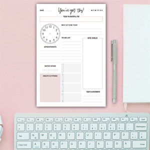 Bloc de notas de papel de hojas sueltas de negocios de Oficina impreso personalizado para planificador de horarios de objetivos diarios y notas de lista de tareas pendientes - Product Image 5