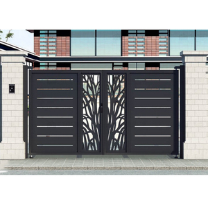 Đôi tấm trượt phong cách hiện đại thân thiện với môi nhôm đường lái xe cửa với tự động mở và dễ dàng cài đặt - Product Image 4