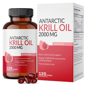 Sağlık günlük omega için OEM yüksek kalite Vegan doğal kril yağ kapsülleri-3 EPA DHA Astaxanthin Antarctic Krill yağı Softgels