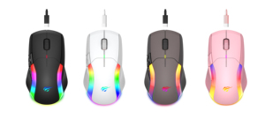 Ms959W Havit 8 tuşları 2.4G kablolu RGB LED renkli işık Optico Raton PC bilgisayar oyun çift mod ergonomik oyun fare - Product Image 6