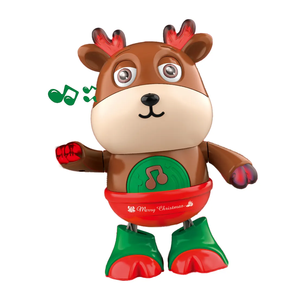 Jinming noel akıllı robotik hayvan bebek karikatür yürüyüş Robot dans geyik hayvan oyuncaklar için ışık ve müzik ile - Product Image 1