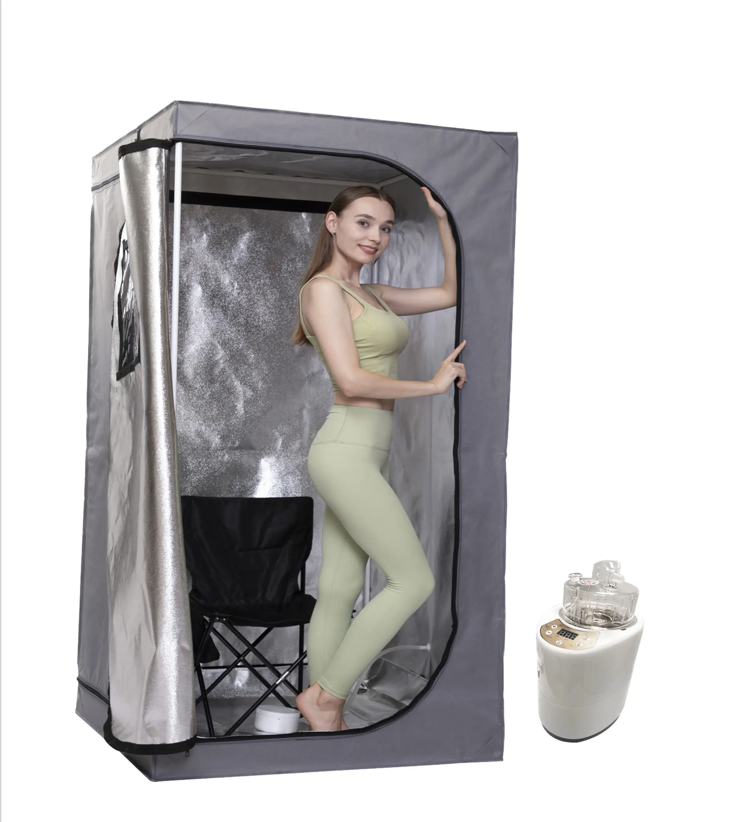 4.2L yeni geldi ısıtıcı fabrika toptan fiyat ile taşınabilir buhar saunası tam boy vücut Spa kişi çadır