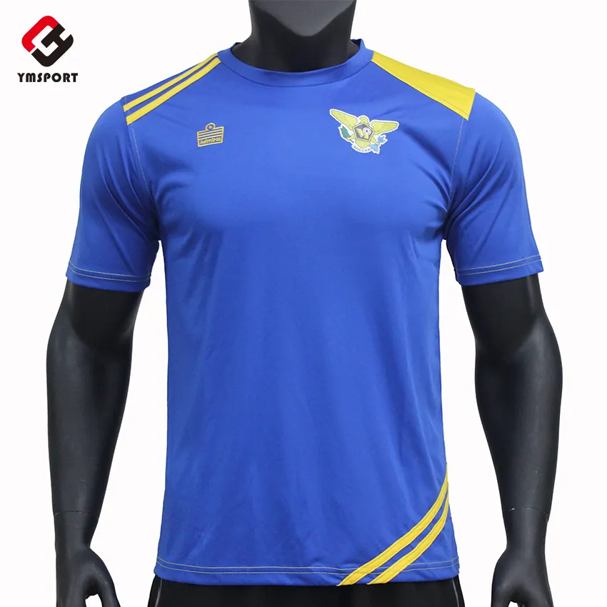 Profession elle benutzer definierte Großhandel Neueste Fußball Trikot Designs Fußball uniform Schnellt rocknende atmungsaktive blaue Fußball uniform