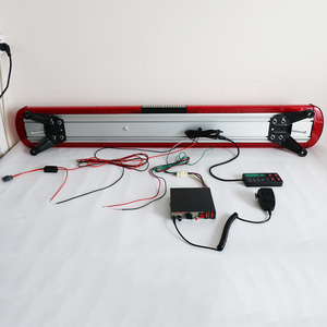 147cm 57&quot; Full Size LED <strong>Red</strong> Strobe Warning Light Bar for Fire Truck Custom Fit All Emergency Vehicles Roof Top W/ Siren Speaker