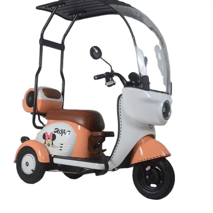China New Model 3 Wheel Electric Tricycle Taxi Moto Bajaj Tuk Rickshaw for Sale