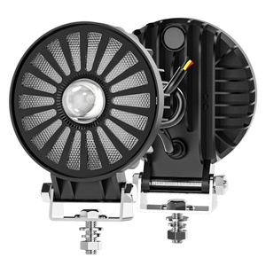 HAIYUAN tasarım yuvarlak <span class=keywords><strong>LED</strong></span> çakarlı lamba motosiklet spot RGB 35W çalışma ışığı