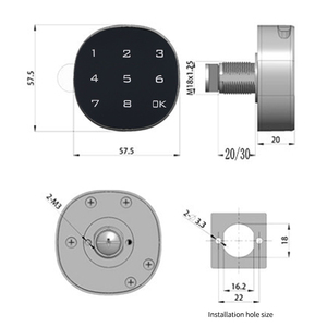 Serratura intelligente elettronica digitale nera con Password per tastiera Smart Lock Lock