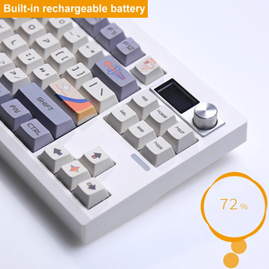 Teclado mecánico GMK87 con perilla VIA-Programable BT/2,4 Ghz/Tipo-C RGB Estructura de junta retroiluminada Kit de teclado intercambiable en caliente - Product Image 4