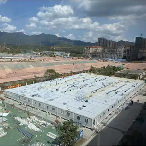 中国プレハブオフィス労働キャンプ鋼労働者寮コンテナハウスモジュラープレハブ労働者宿泊施設 - Product Image 1