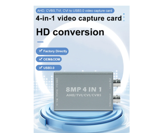 十分な在庫のホット8MP4-in-1ビデオキャプチャカードAHDからUSBビデオキャプチャカードAHD TVICVI入力およびUSB出力108060fpsキャプチャプラグアンドプレイ - Product Image 3