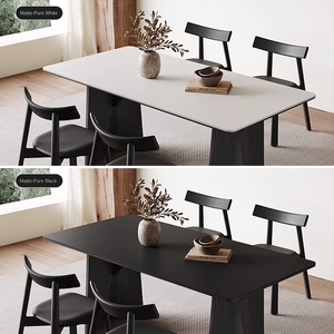 Hiện Đại Đơn Giản Thiết Kế Retro Matte Hình Chữ Nhật Có Thể Gập Lại 2 Chỗ Ngồi Bàn Ăn Rắn Tre Gỗ Màu Trắng Tinh Khiết Rock Tấm Nhỏ - Product Image 4