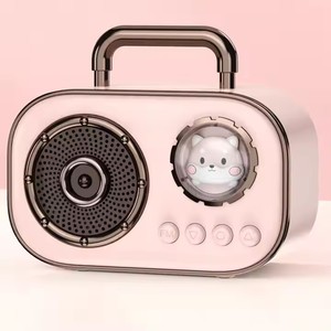 新しいレトロかわいいペットミニ屋外ポータブルBTスピーカーUSB充電カードスロットキャノン本棚タイプ新しいレトロ宇宙カプセルコンセプト - Product Image 2