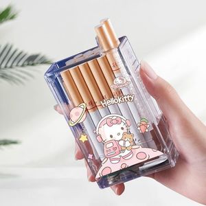 透明烟盒打火机Kuromi凯蒂猫小狗可爱u盘打火机便携式高外观20支装