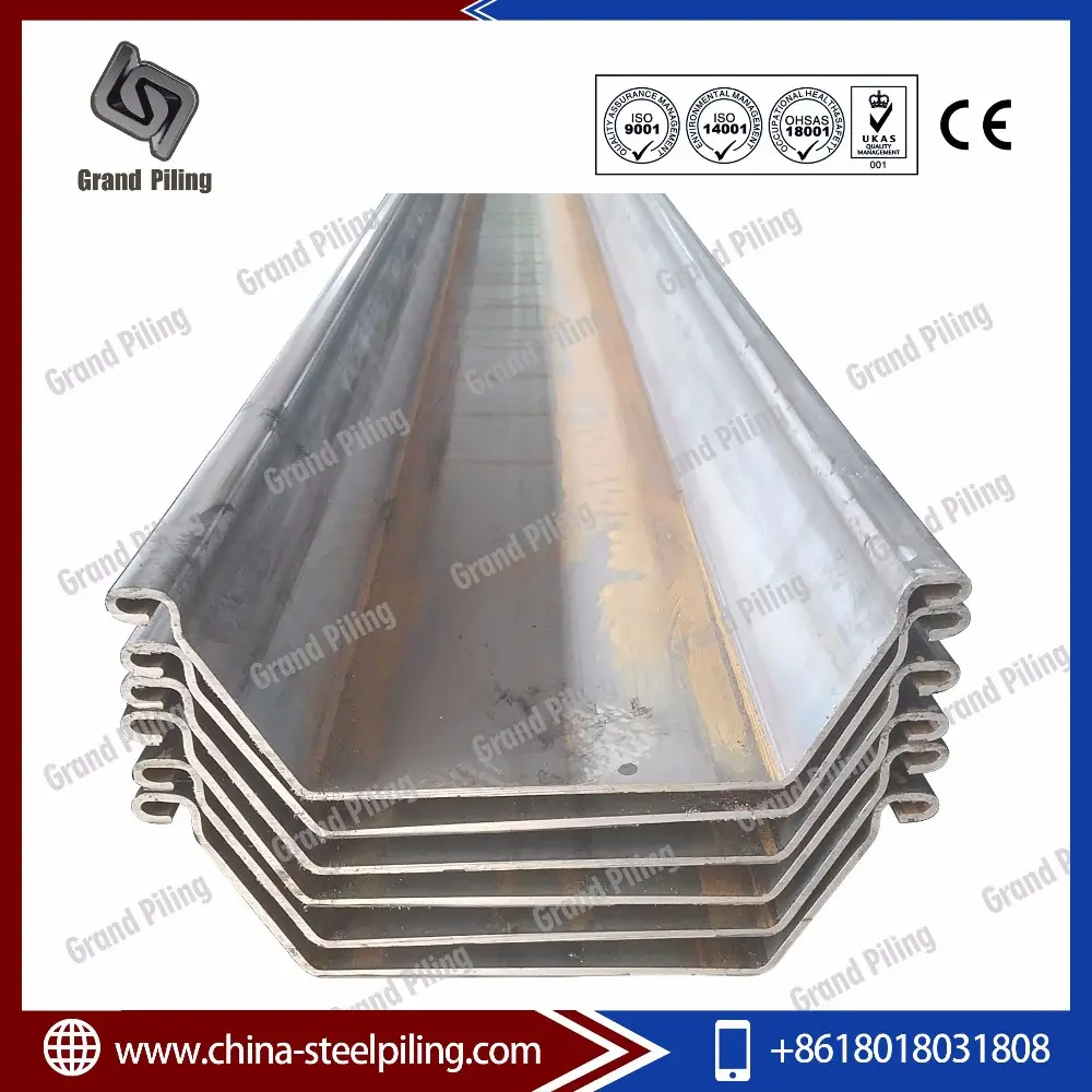 Chinese supplier Sheet pile type 2 sheetpile steel profile u with low price