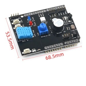 Placa de sensor 9 en 1, placa de expansión multifunción DHT11 LM35, temperatura y humedad para RGB LED IR receptor Zumbador