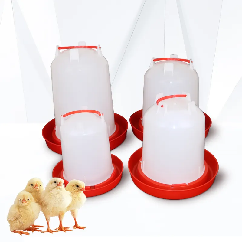 Capacidad diferente manual de pollos de engorde de pollo bebedor de agua y el alimentador de pollo aves de corral alimentadores bebedores de animal