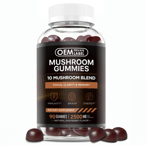Thấp moq nấm Gummies não tăng cường hỗ trợ nấm sư tử bờm Gummies Reishi nootropic thư giãn Gummy OEM - Product Image 1
