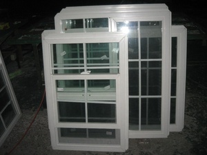 Amerikanisches PVC/UPVC-Doppelglas-Seitens chiebe fenster mit Kunststoff rahmen für Gebäude-und Wohn strukturen - Product Image 2