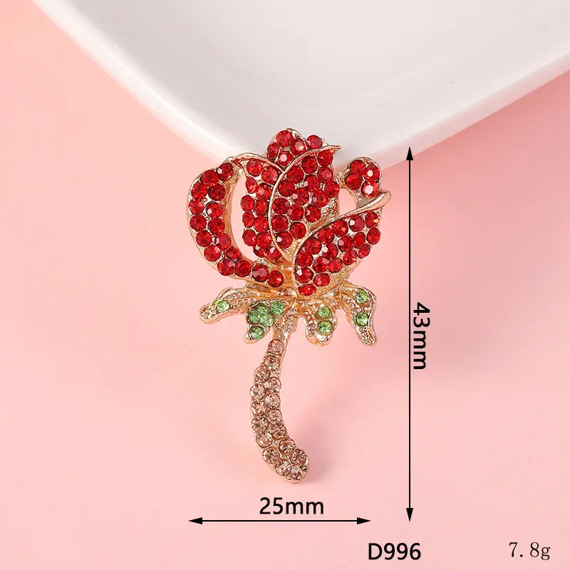 WHATSTONE Top Golden rose flower rhinestone alloy beads accessories diy material