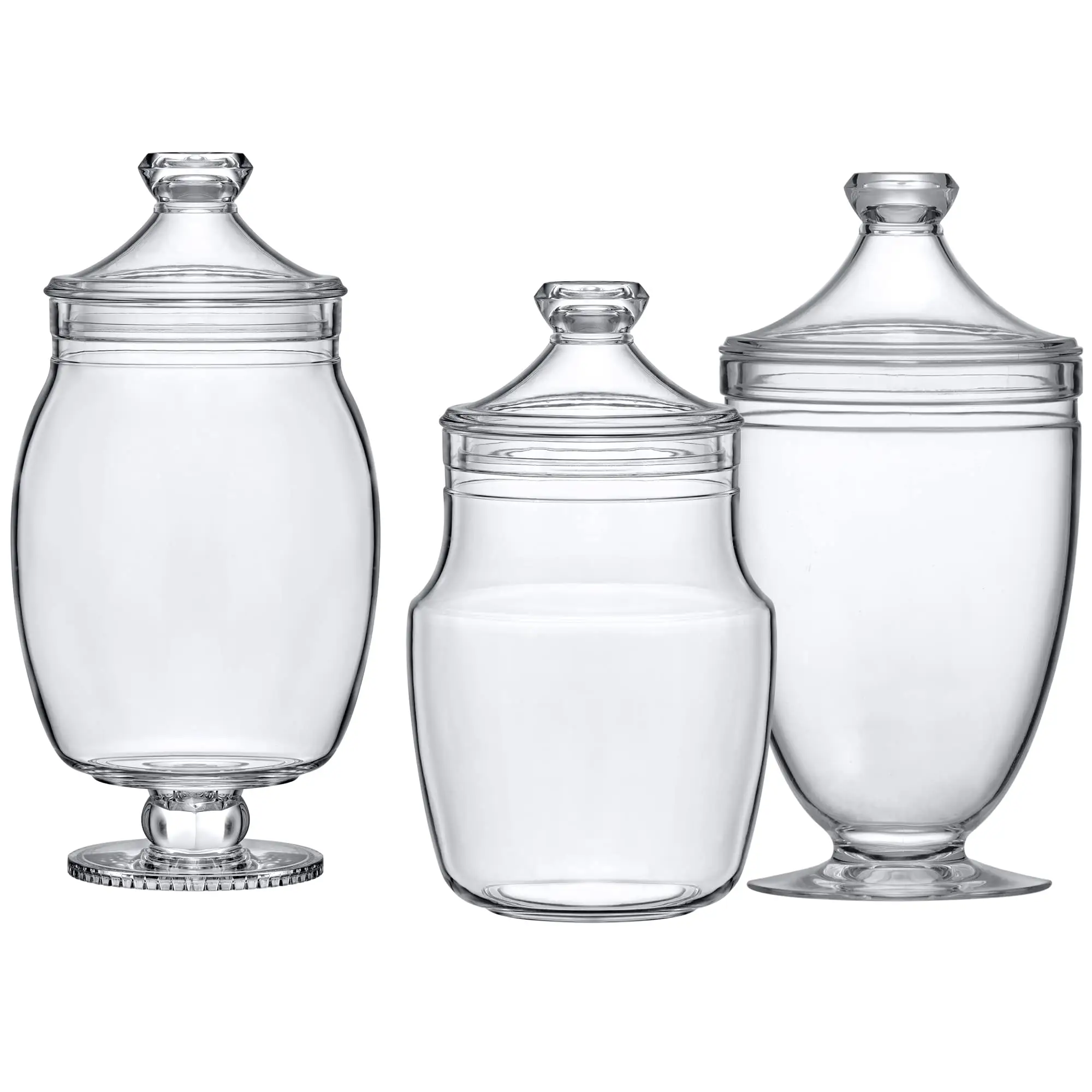Best Selling Glass Apothecary Jar Vasilha De Doces De Armazenamento Com Tampa De Vidro