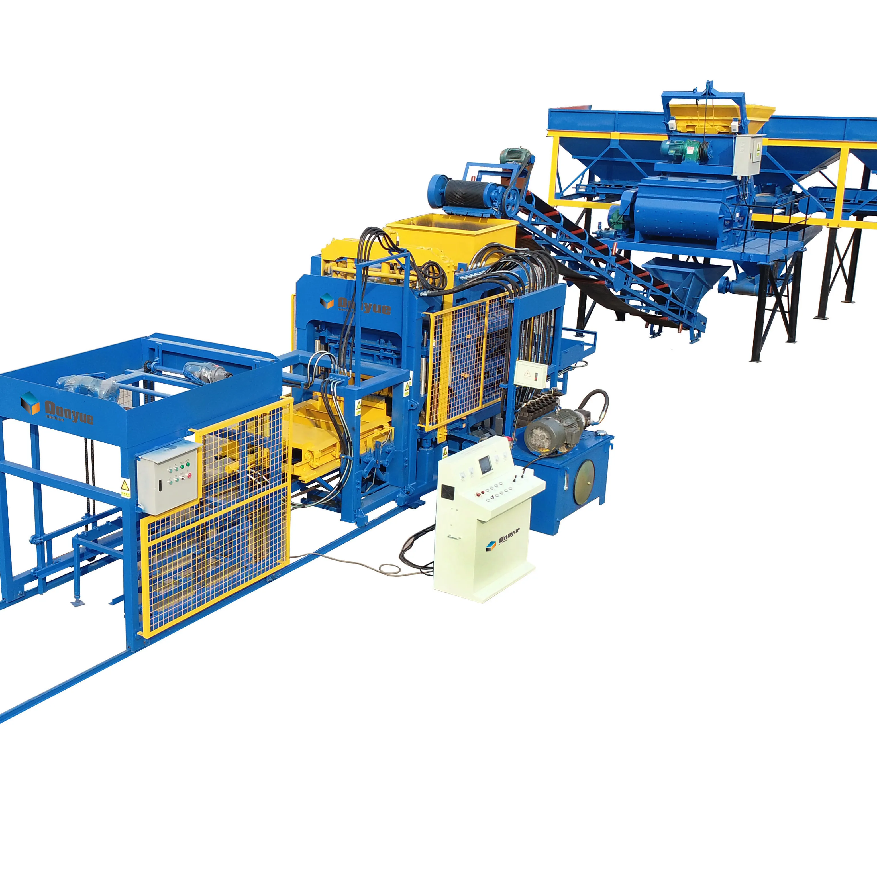 Bloco de concreto oco automático qt6-15, máquina de intertravamento de cimento, tijolo para fazer máquinas