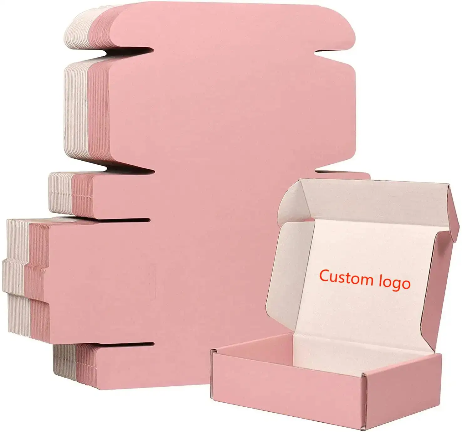 Factory Wholesale Customized Pink Clothing Perfume Cosmetic Jewelry Gifts Food Shipping Packaging Paper Box