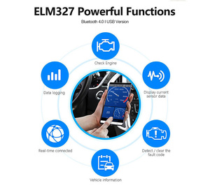 ファクトリーダイレクトKonnweikw903 obd 2 Bluetoothスキャナー全車ELM327車診断スキャナーBluetooth5.0 for Android and ios - Product Image 3