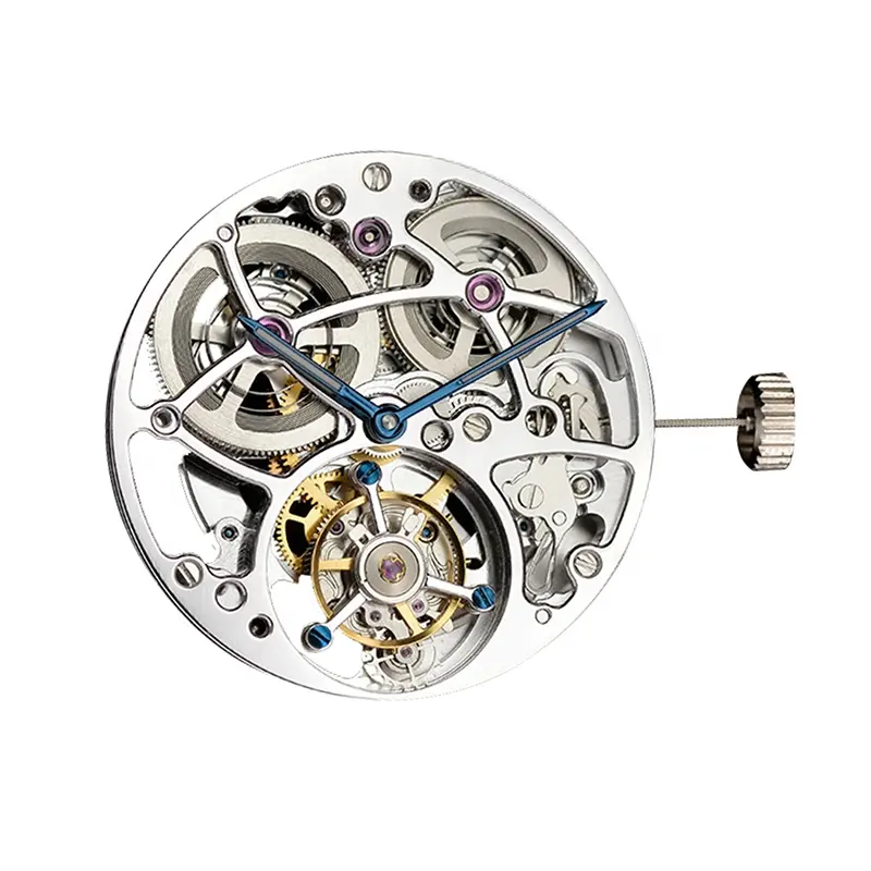 Mécanisme de montre à Tourbillon squelette asiatique, vibrateur automatique, 3853e