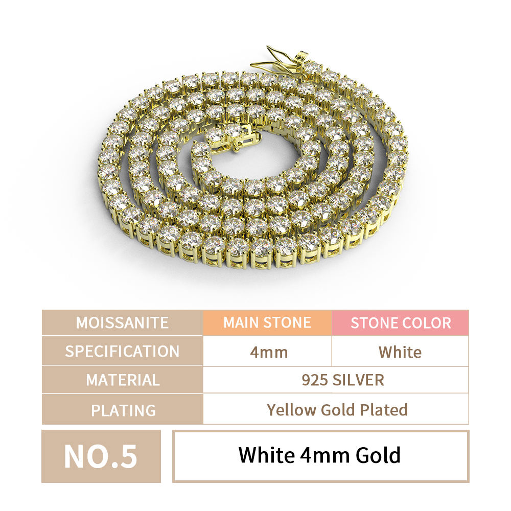 โซ่ 5 มม. ชุบทองคำสีเหลือง