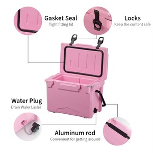 Factory Direct Sales Popular Design 18QT <strong>Cooler</strong> Box Large Capacity Pink PE Insulated Thermal <strong>Cooler</strong> for Food <strong>Cans</strong> Factory Price - Product Image 4