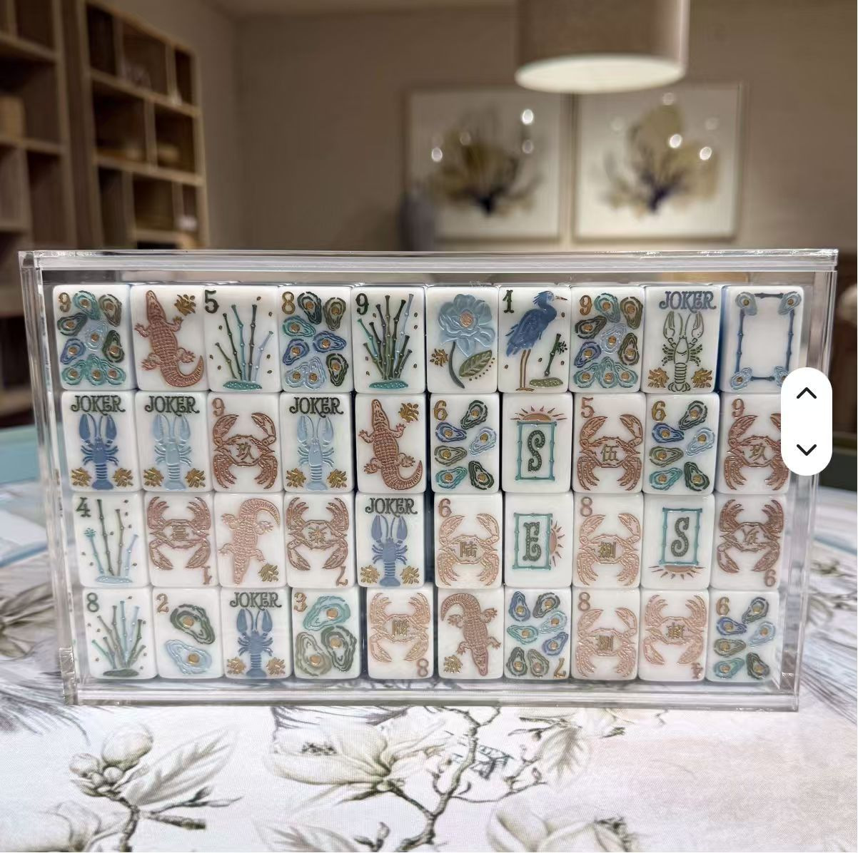Blue ocean premium acrylic american style mahjong set