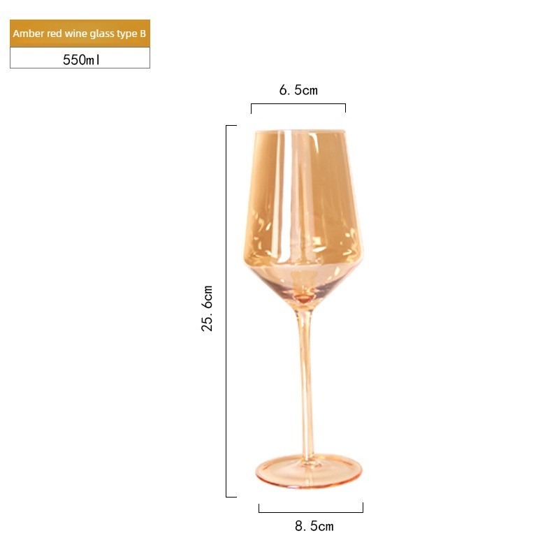Amber red wine glass type B