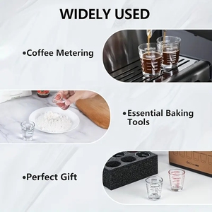 Thủy tinh cà phê rượu vang thủy tinh quy mô 1oz 2tbs 6tsp 30ml Heavy Duty Glass 26-incremental đo lường bắn kính công cụ nhà bếp tiện ích - Product Image 4