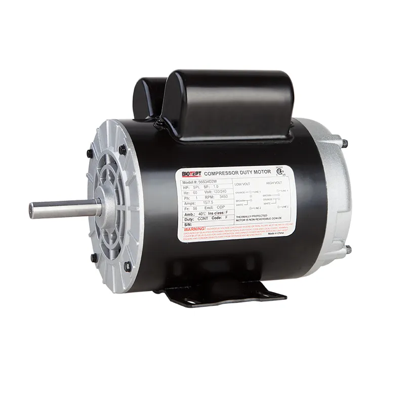 3,7 HP 5hp SPL 3450 RPM Motor eléctrico del compresor de deber 56 marco 1 fase 5/8 eje de 230 V