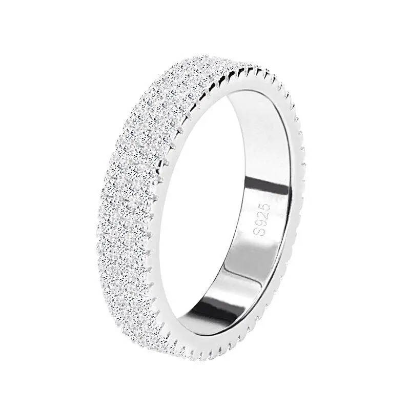 Женское кольцо из серебра 925 пробы с покрытием из белого золота