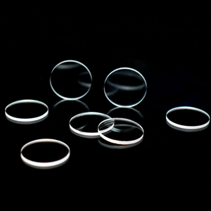 Disco de vidrio de cuarzo transparente de sílice fundida 99% Sio2, Piezas ópticas de alta temperatura, servicio de procesamiento de corte personalizado - Product Image 1