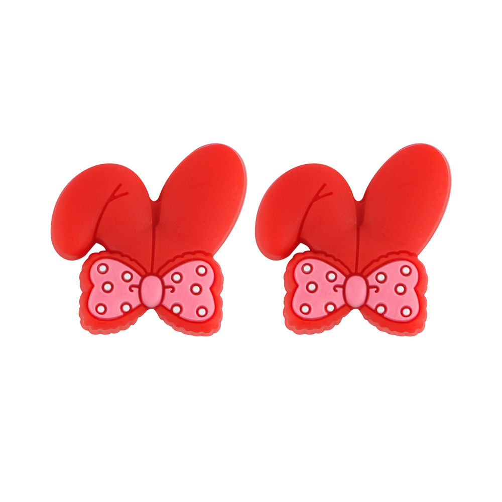 Perle focale oreilles de lapin Rouge Écarlate SA208