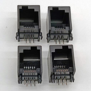 Sol açılı RJ11/RJ12 6P6C 6P4C telefon Jack konnektörü dişi fiş Ethernet konektörü RJ45 tipi - Product Image 5