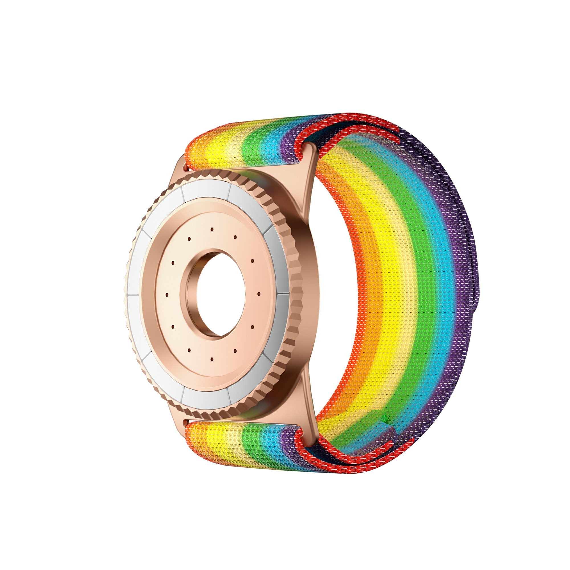 Rose Golden with rainbow wristband