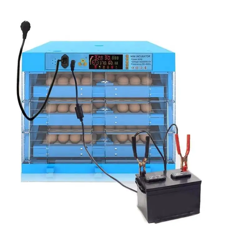 Incubadora de huevos eléctrica totalmente automática, máquina para incubar huevos de ganso y pato, 12v de CC, 110v, 220v de CA, 192, 256, 320