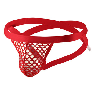 Tanga convexo en U de tentación Sexy para hombre, Tanga de malla hueca para hombre, ropa interior de cuerda G para hombre, Tanga de red Gay para hombre, venta al por mayor - Product Image 1
