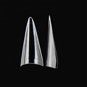 Orta Stiletto NAIL İpuçları Ultra düz yan yelken temizle renk ve güçlü Pro İpuçları yarım kapak Salon için - Product Image 2
