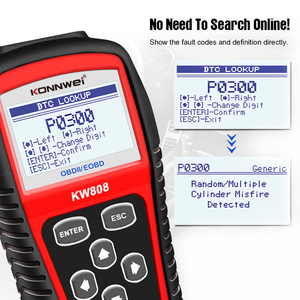 通用诊断扫描仪KW808 KONNWEI OBD II引擎自动扫描仪2.8英寸屏幕OBD II MS509 MS309 - Product Image 6