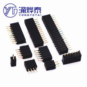 YYT 10PCS <strong>1</strong>.27 Pin <strong>Header</strong> Single Row Female Breakaway PCB Board Connector Pinheader <strong>1</strong>*3/4/5/6/<strong>8</strong>/10/12-40p Plastic height 4.6mm - Product Image 1