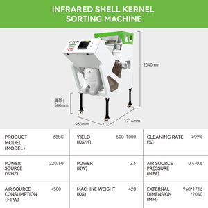 Trennung von Walnuss kernen und-schalen Einfach zu bedienende Sortiermaschine zum Trennen von Walnuss kernen und Walnuss schalen - Product Image 4