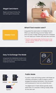 Ttlock Keyless thông minh NFC RFID cảm biến điện tử bí mật đồ nội thất ngăn kéo đẩy Locker Khóa vô hình ẩn từ tủ khóa - Product Image 3