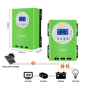 Контроллер заряда 60A Mppt, контроллер заряда солнечной батареи, ЖК-экран Mppt для домашней солнечной системы, интеллектуальное управление 98% ML60 - Product Image 3