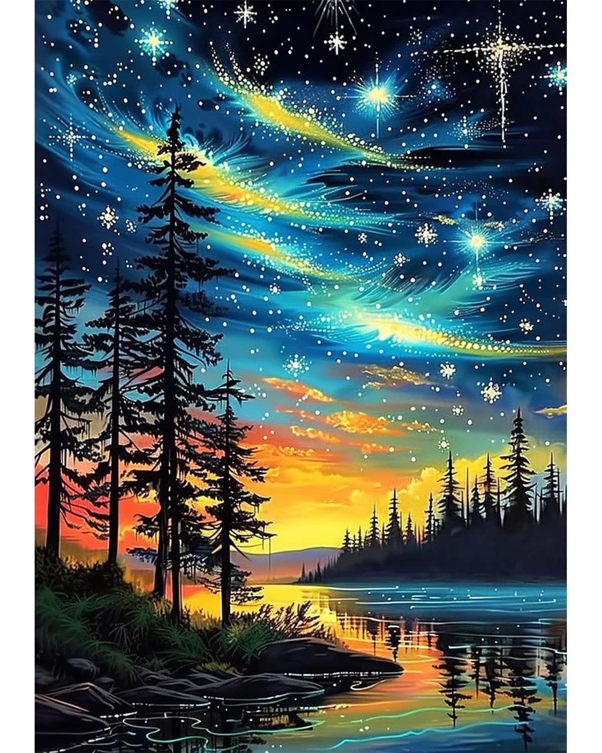 Sunset over the lake