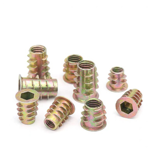 Dadi filettati in ottone metallico M4 M5 M6 M8 M10 viti per inserti per mobili